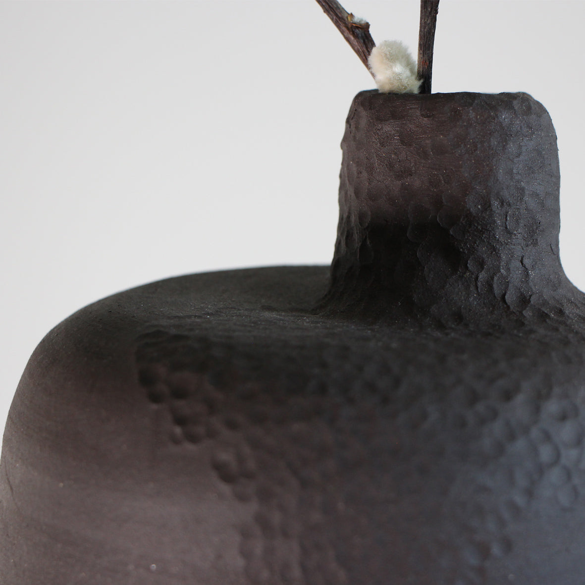 Interior design pottery- Malitopottery.com - Maliheh Toobaee - Malitopottery - interior design - Pottery -Modern tall vase from the Volcano Collection, inspired by volcanic landscapes, with earthy textures and a bold, natural design.