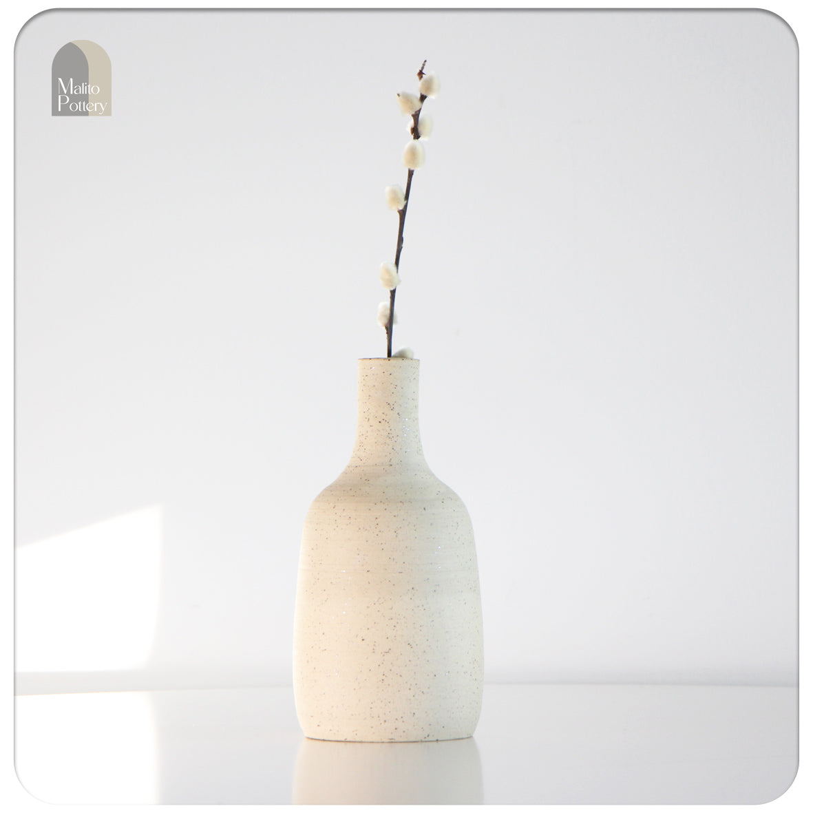 unglazed decorative vase| Bora Bora wish bottle